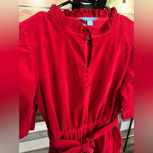 Draper James RSVP Red Corduroy Dress Size Small - Picture 6 of 10